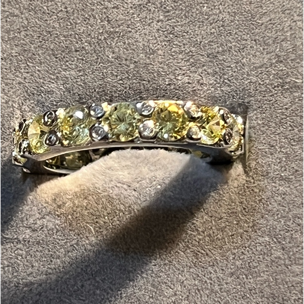 Bella Luce yellow and white simulant eternity band ring